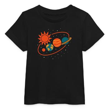 Erkunde Planeten Sonnensystem Universum Spaß - Baby Organic T-Shirt Baby Creator von Stanley/Stella - Schwarz - Vorne