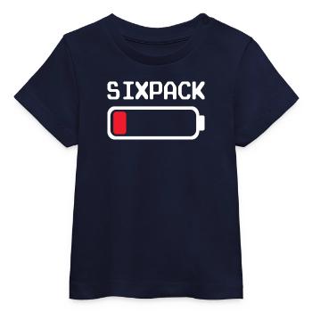 Six-pack – Tenue amusante avec une batterie faible - T-shirt bébé bio Stanley/Stella - marine - Devant