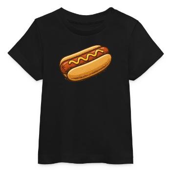 Hotdog Cartoon Illustration - Baby Organic T-Shirt Baby Creator von Stanley/Stella - Schwarz - Vorne