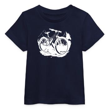 Mountain Bike Graphics - Baby Organic T-shirt by Stanley/Stella - navy - Front