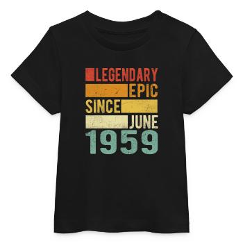 Birthday June 1959 Legendary epic - Baby Organic T-shirt by Stanley/Stella - black - Front