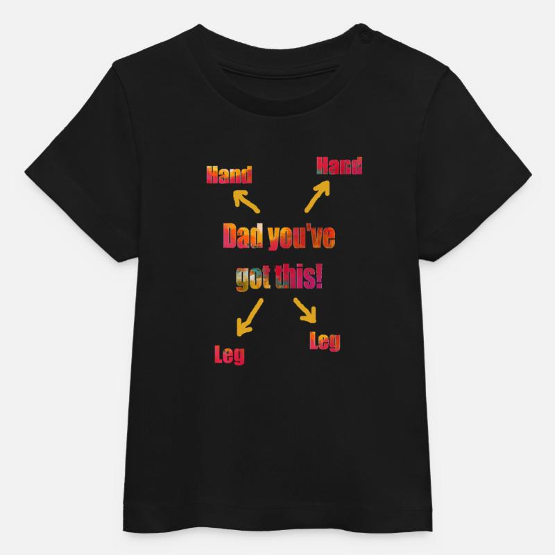 Papa, vous l'avez! - T-shirt bébé bio Stanley/Stella - noir