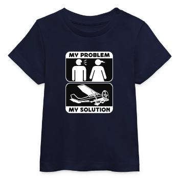 Aerobatic Pilot My Problem My Pictogram Mom Dad - Baby Organic T-Shirt Baby Creator von Stanley/Stella - Navy - Vorne