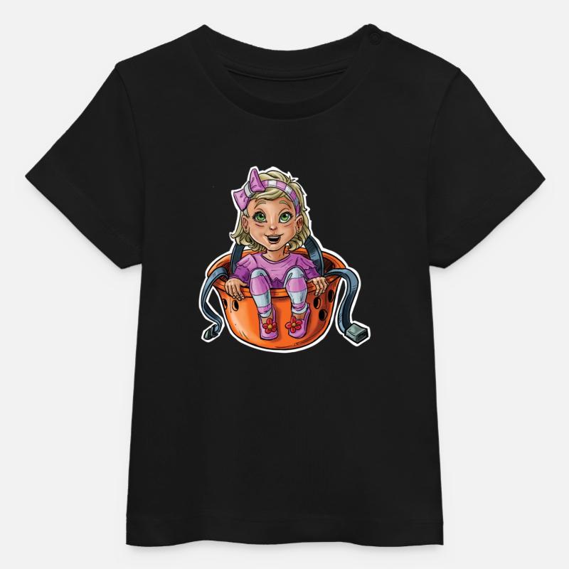 Petit bébé grimpeur 9 - T-shirt bébé bio Stanley/Stella - noir