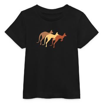 kangaroo - Baby Organic T-shirt by Stanley/Stella - black - Front