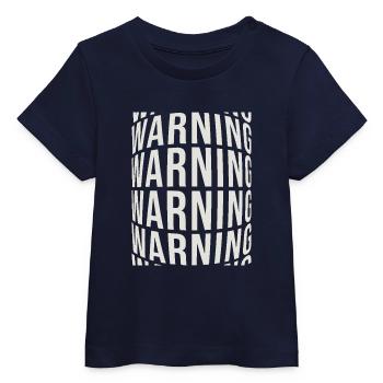 Warning - Baby Organic T-shirt by Stanley/Stella - navy - Front