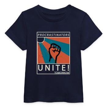 Procrastinators Unite Tomorrow Lazy His Gift - Baby Organic T-shirt by Stanley/Stella - navy - Front