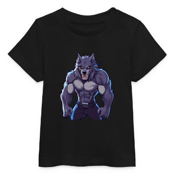 Wilde, muskulöse Werwolf-Illustrationskunst - Baby Organic T-Shirt Baby Creator von Stanley/Stella - Schwarz - Vorne