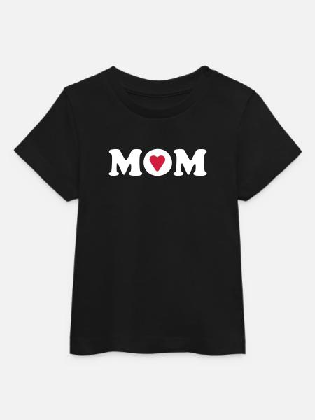 I love mom - Baby Organic T-shirt by Stanley/Stella - black