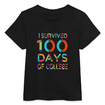 J'ai survécu à 100 jours de collège - T-shirt bébé bio Stanley/Stella - noir - Devant