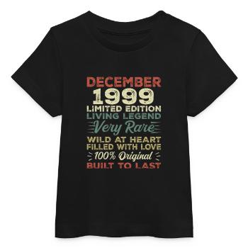 Décembre 1999 - anniversaire Décembre 1999 année - T-shirt bébé bio Stanley/Stella - noir - Devant