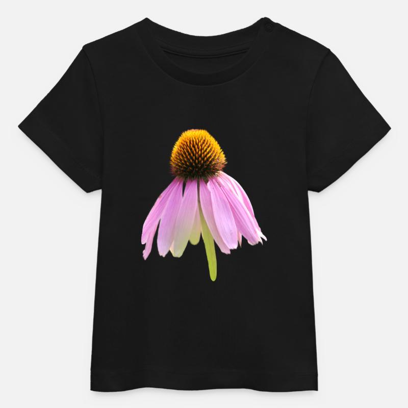 Échinacée conéchinacée - T-shirt bébé bio Stanley/Stella - noir