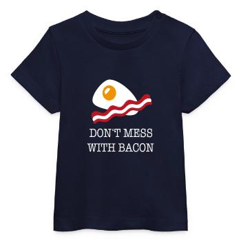 Bacon - Baby Organic T-shirt by Stanley/Stella - navy - Front