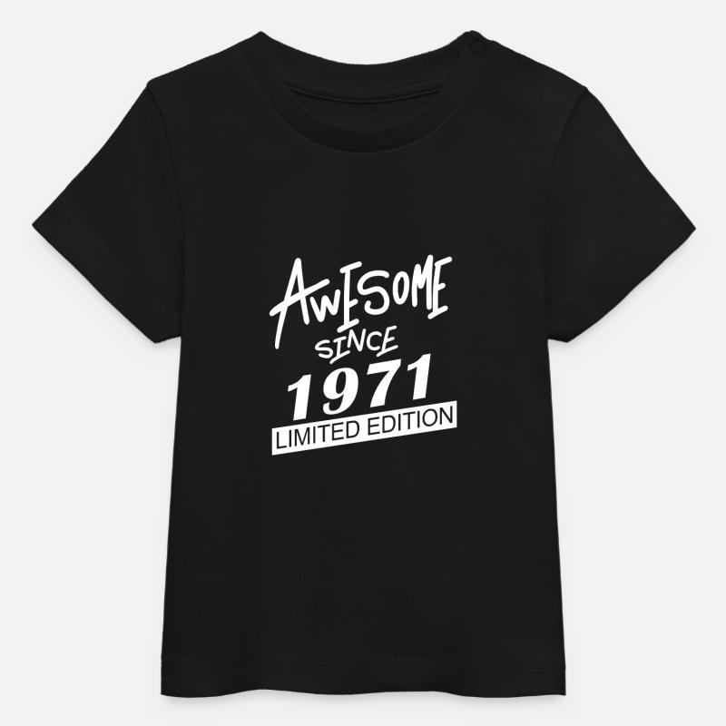 1971 - T-shirt bébé bio Stanley/Stella - noir