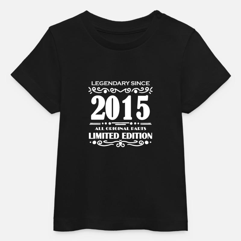 2015 - Année 2015 - Année de construction 2015 Dicton - T-shirt bébé bio Stanley/Stella - noir