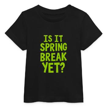 Compte à rebours des vacances de printemps disant citation - T-shirt bébé bio Stanley/Stella - noir - Devant