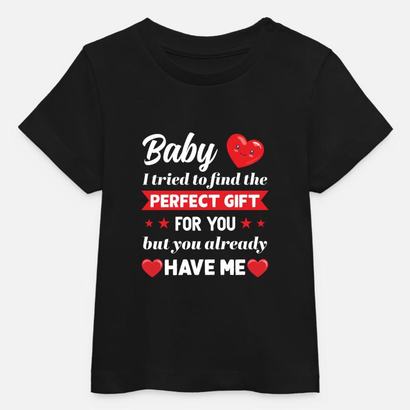 Plan de travail de la Saint-Valentin 1 - T-shirt bébé bio Stanley/Stella - noir