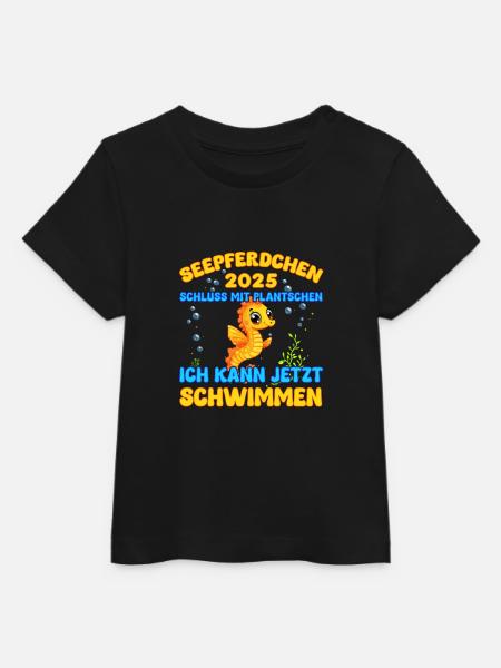 Seepferdchen bestanden 2025 Kinder Geschenkidee - Baby Organic T-Shirt Baby Creator von Stanley/Stella - Schwarz