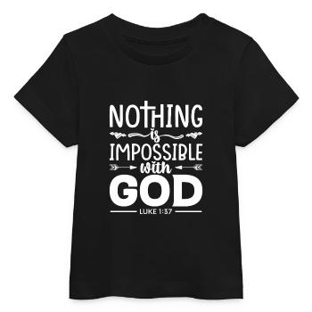 Gott ist nichts unmöglich - Baby Organic T-Shirt Baby Creator von Stanley/Stella - Schwarz - Vorne