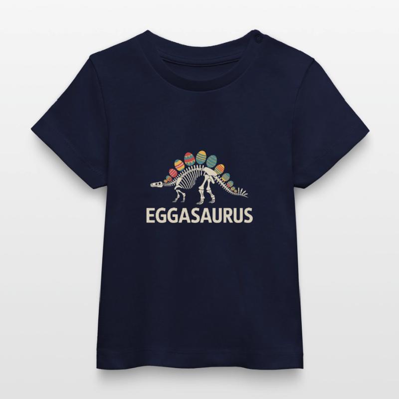 Eggasaurus Dinosaur Skeleton with Easter Eggs Baby Organic T-shirt by Stanley/Stella