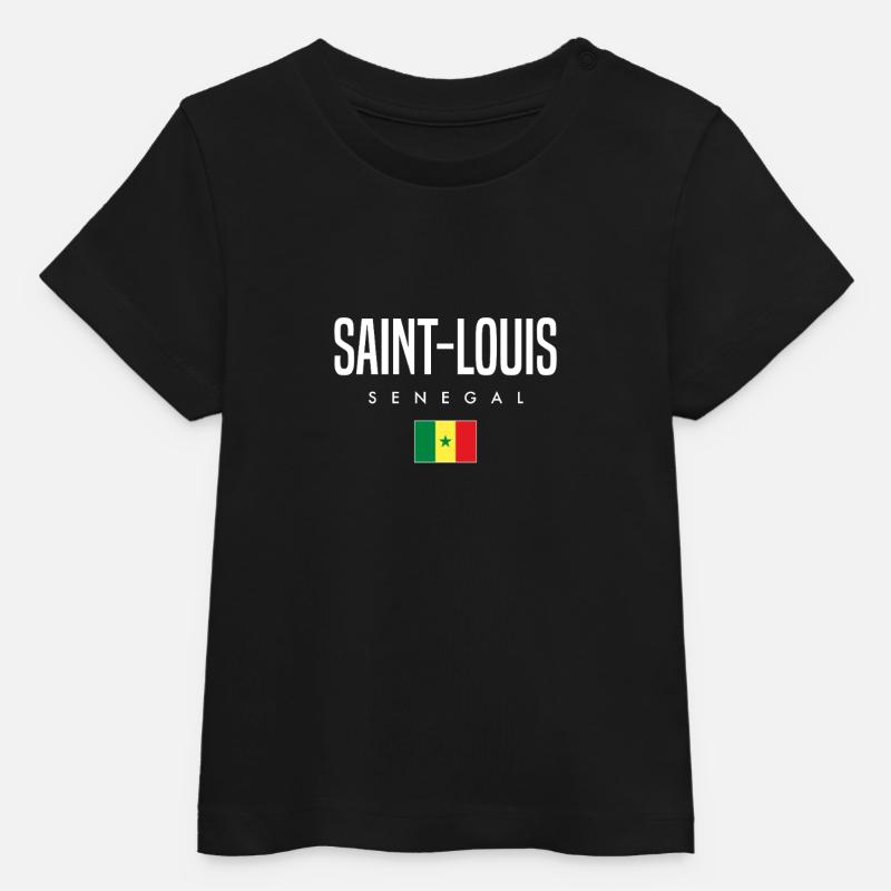 Saint-Louis Sénégal - T-shirt bébé bio Stanley/Stella - noir