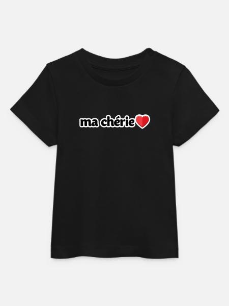 Ma chérie - T-shirt baby ekologisk Stanley/Stella - svart