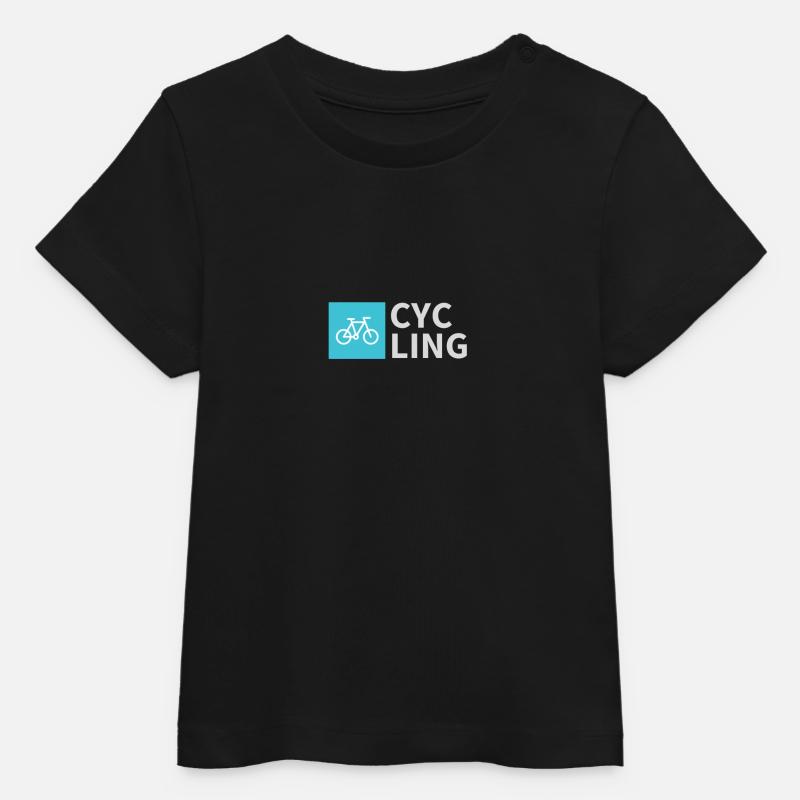 CYCLISME simple - T-shirt bébé bio Stanley/Stella - noir