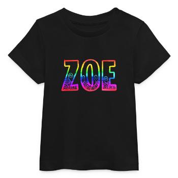 zoe rs arc-en-ciel - T-shirt bébé bio Stanley/Stella - noir - Devant