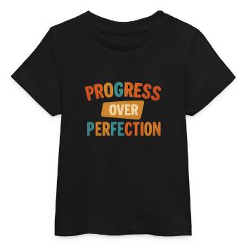 Progress Over Perfection - Baby Organic T-shirt by Stanley/Stella - black - Front