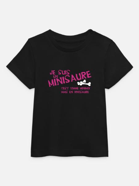 Je suis un minisaure - Baby Organic T-Shirt Baby Creator von Stanley/Stella - Schwarz