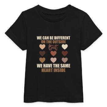 Same Heart Inside - Black History Month, Men Women - T-shirt bébé bio Stanley/Stella - noir - Devant