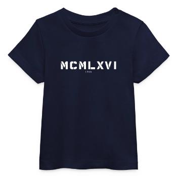 Römische Zahl Geburtsjahr Made in 1966 - Baby Organic T-Shirt Baby Creator von Stanley/Stella - Navy - Vorne