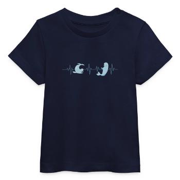 Beluga Heartbeat - Geschenkidee - Baby Organic T-Shirt Baby Creator von Stanley/Stella - Navy - Vorne