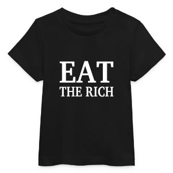 EAT THE RICH - Baby Organic T-shirt by Stanley/Stella - black - Front