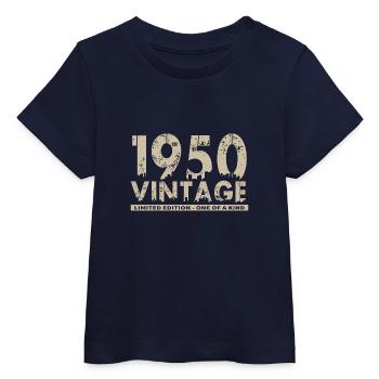 Jahrgang 1950er Bursdag - Unikat - Baby Organic T-Shirt Baby Creator von Stanley/Stella - Navy - Vorne