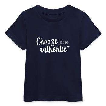 Choose to Be Authentic - Baby Organic T-shirt by Stanley/Stella - navy - Front