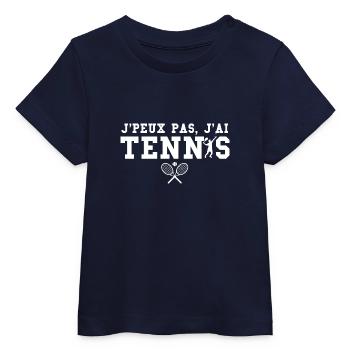 Joueur de tennis - T-shirt bébé bio Stanley/Stella - marine - Devant