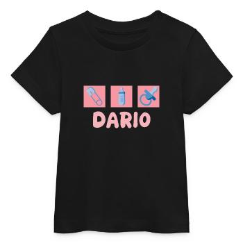 Pacifier Dario - Baby Organic T-shirt by Stanley/Stella - black - Front