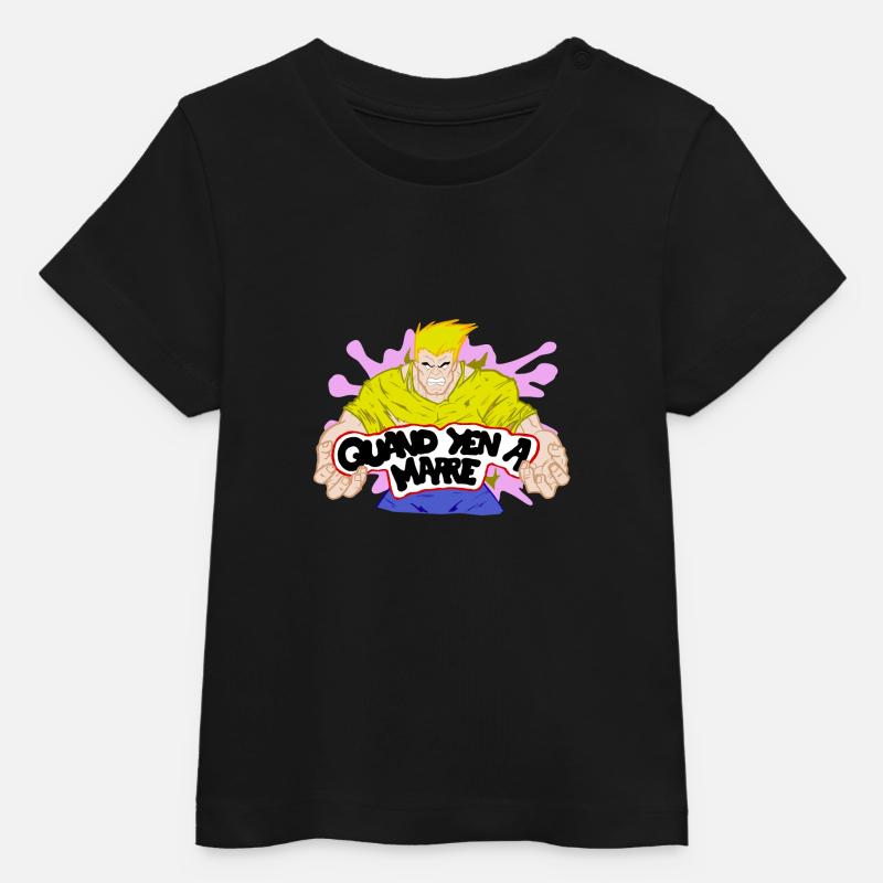 Quand yen a marre - T-shirt bébé bio Stanley/Stella - noir