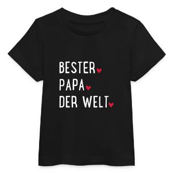 Bester Papa der Welt - Baby Organic T-Shirt Baby Creator von Stanley/Stella - Schwarz - Vorne