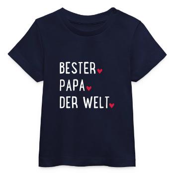 Bester Papa der Welt - Baby Organic T-Shirt Baby Creator von Stanley/Stella - Navy - Vorne