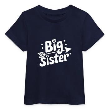 Sister Sibling Family - Baby Organic T-shirt by Stanley/Stella - navy - Front