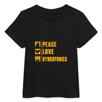 Peace Love Hydroponics - Baby Organic T-shirt by Stanley/Stella - black - Front