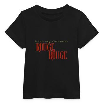 La fleur rouge - Baby Organic T-shirt by Stanley/Stella - black - Front
