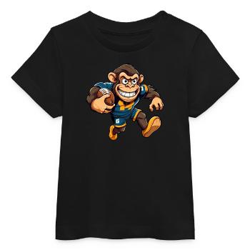 Singe de rugby - T-shirt bébé bio Stanley/Stella - noir - Devant