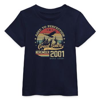 23 years old Aged to Perfection born: November 2001 - Baby Organic T-shirt by Stanley/Stella - navy - Front