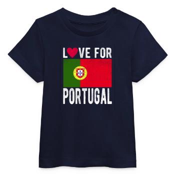 Drapeau du Portugal - T-shirt bébé bio Stanley/Stella - marine - Devant