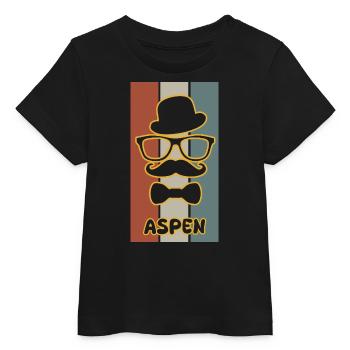 Name Aspen - Baby Organic T-Shirt Baby Creator von Stanley/Stella - Schwarz - Vorne