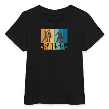 Salsa Vintage Dancer Retro Dancing Cadeau - T-shirt bébé bio Stanley/Stella - noir - Devant