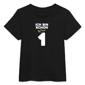 1 Geburtstag - 1 Jahre mit Krone - Baby Organic T-Shirt Baby Creator von Stanley/Stella - Schwarz - Vorne